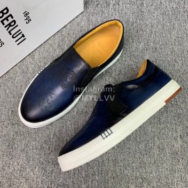 Berluti Fashion Printed Leather Casual Shoes For Men 