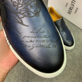 Berluti Fashion Printed Leather Casual Shoes For Men 