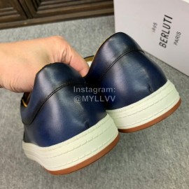 Berluti Fashion Printed Leather Casual Shoes For Men 