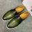 Berluti Fashion Printed Leather Casual Shoes For Men Green