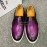 Berluti Fashion Printed Leather Casual Shoes For Men Purple