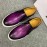 Berluti Fashion Printed Leather Casual Shoes For Men Purple