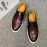Berluti Fashion Printed Leather Casual Shoes For Men Coffee