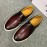 Berluti Fashion Printed Leather Casual Shoes For Men Coffee
