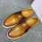 Berluti Fashion Printed Leather Casual Shoes For Men Tan