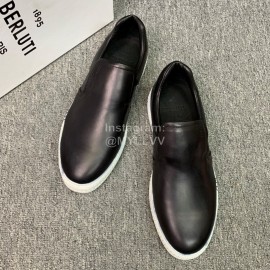 Berluti Fashion Leather Casual Shoes For Men Black