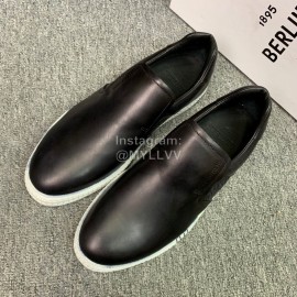 Berluti Fashion Leather Casual Shoes For Men Black