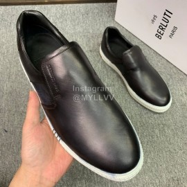 Berluti Fashion Leather Casual Shoes For Men Black
