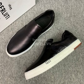 Berluti Fashion Leather Casual Shoes For Men Black