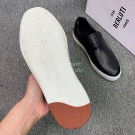 Berluti Fashion Leather Casual Shoes For Men Black