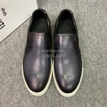 Berluti Fashion Leather Casual Shoes For Men Dark Gray
