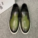 Berluti Fashion Leather Casual Shoes For Men Green