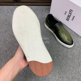 Berluti Fashion Leather Casual Shoes For Men Green