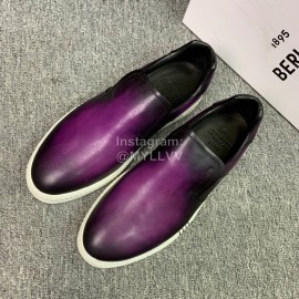 Berluti Fashion Leather Casual Shoes For Men Purple