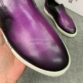 Berluti Fashion Leather Casual Shoes For Men Purple
