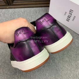 Berluti Fashion Leather Casual Shoes For Men Purple