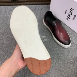 Berluti Fashion Leather Casual Shoes For Men Brown