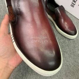 Berluti Fashion Leather Casual Shoes For Men Brown