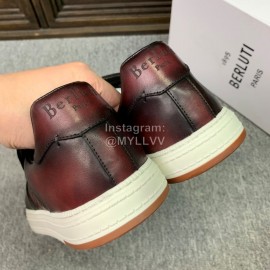 Berluti Fashion Leather Casual Shoes For Men Brown