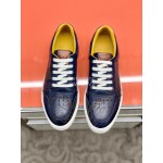 Berluti Stellar Casual Leather Shoes For Men Navy