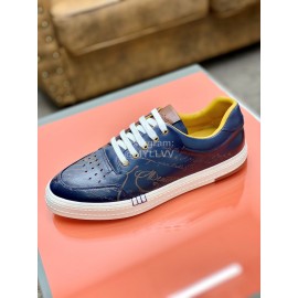 Berluti Stellar Casual Leather Shoes For Men Navy