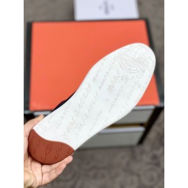 Berluti Stellar Casual Leather Shoes For Men Navy