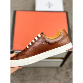 Berluti Stellar Casual Leather Shoes For Men Brown
