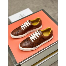 Berluti Stellar Casual Leather Shoes For Men Brown