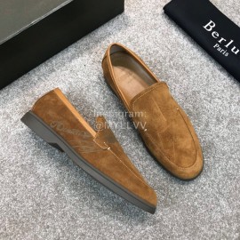 Berluti New Cowhide Velvet Business Leather Shoes For Men Brown