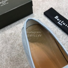 Berluti New Cowhide Velvet Business Leather Shoes For Men Gray