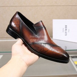 Berluti New Printed Cowhide Business Leather Shoes For Men 