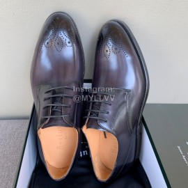 Berluti New Calf Leather Business Shoes For Men Grayish Purple