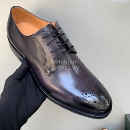 Berluti New Calf Leather Business Shoes For Men Grayish Purple