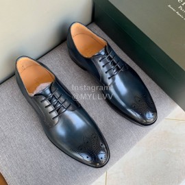 Berluti New Calf Leather Business Shoes For Men Blackish Green