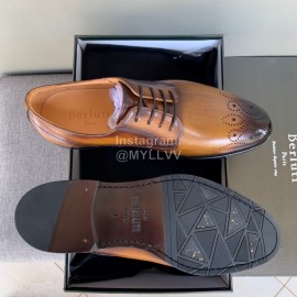 Berluti New Calf Leather Business Shoes For Men Brown