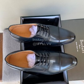 Berluti Calf Leather Business Shoes For Men Blackish Green