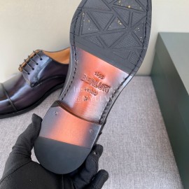 Berluti Calf Leather Business Shoes For Men Grayish Purple