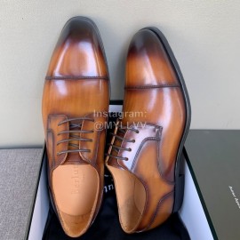Berluti Calf Leather Business Shoes For Men Brown