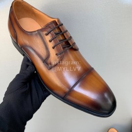 Berluti Calf Leather Business Shoes For Men Brown