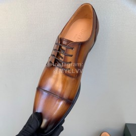 Berluti Calf Leather Business Shoes For Men Brown
