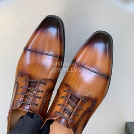 Berluti Calf Leather Business Shoes For Men Brown