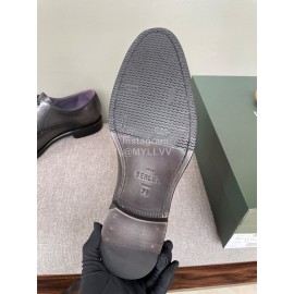 Berluti Fashion Cowhide Lace Up Business Shoes For Men Dark Gray