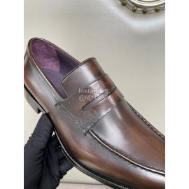 Berluti Fashion Cowhide Business Shoes For Men Coffee