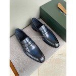 Berluti Fashion Cowhide Business Shoes For Men Blue