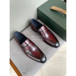 Berluti Fashion Cowhide Business Shoes For Men Reddish Brown