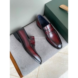 Berluti Fashion Cowhide Business Shoes For Men Reddish Brown