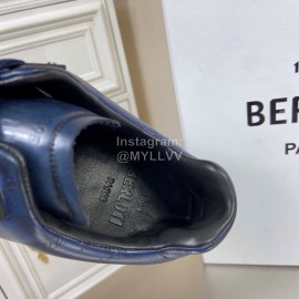 Berluti Leather Lace Up Sneakers For Men Blue