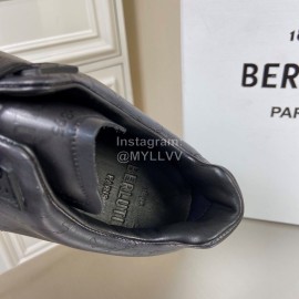 Berluti Leather Lace Up Sneakers For Men Dark Gray