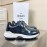Berluti Leather Lace Up Sneakers Blue For Men