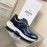 Berluti Leather Lace Up Sneakers Blue For Men